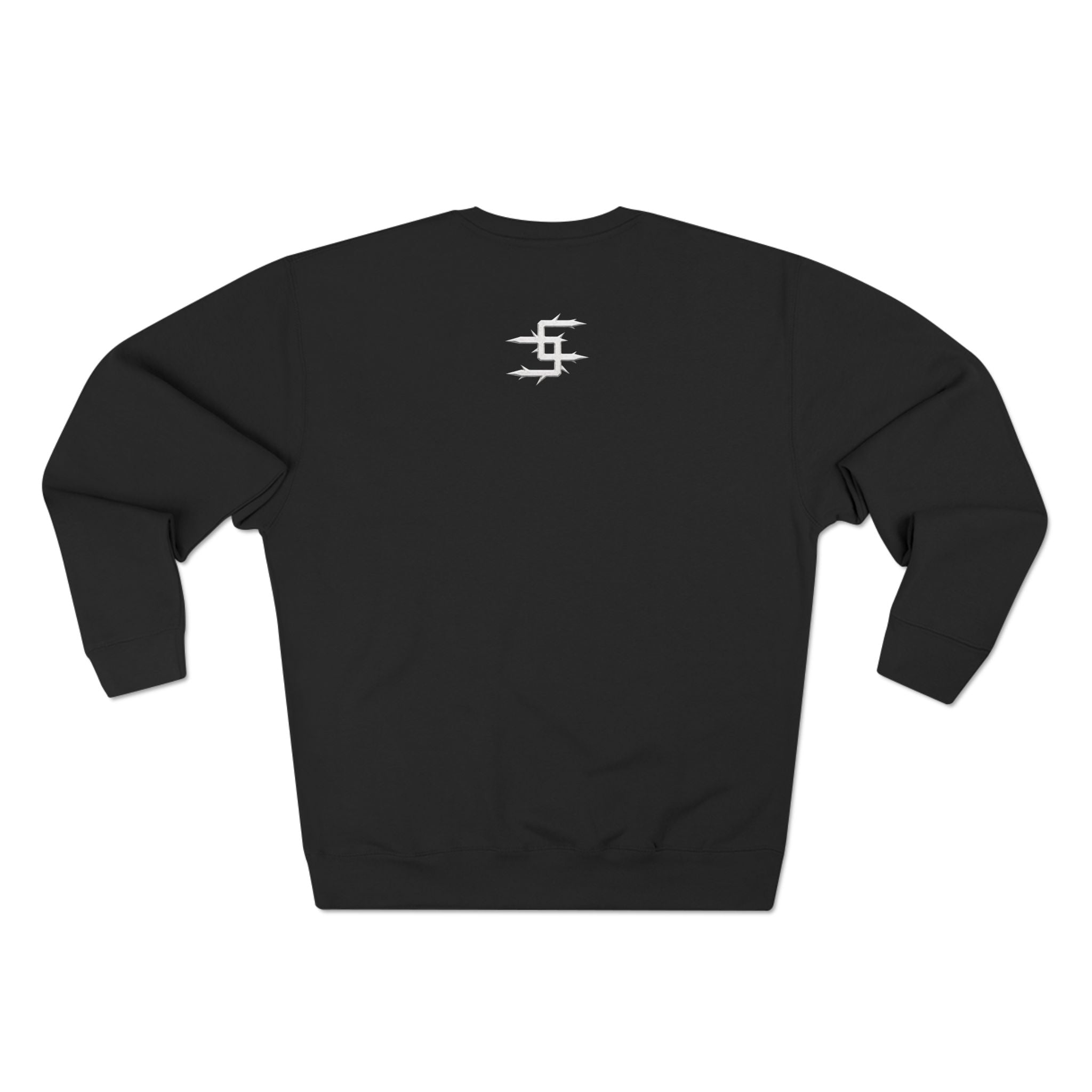 WINFITS Shadow Geometry Crewneck — Monochrome Streetwear Essential