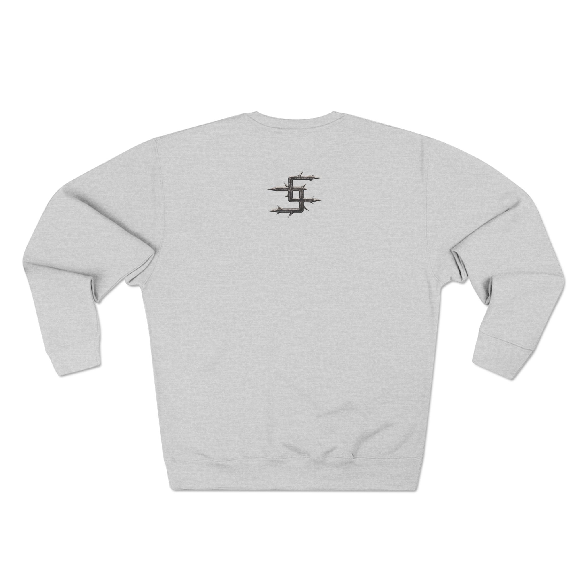 WINFITS Shadow Geometry Crewneck — Monochrome Streetwear Essential