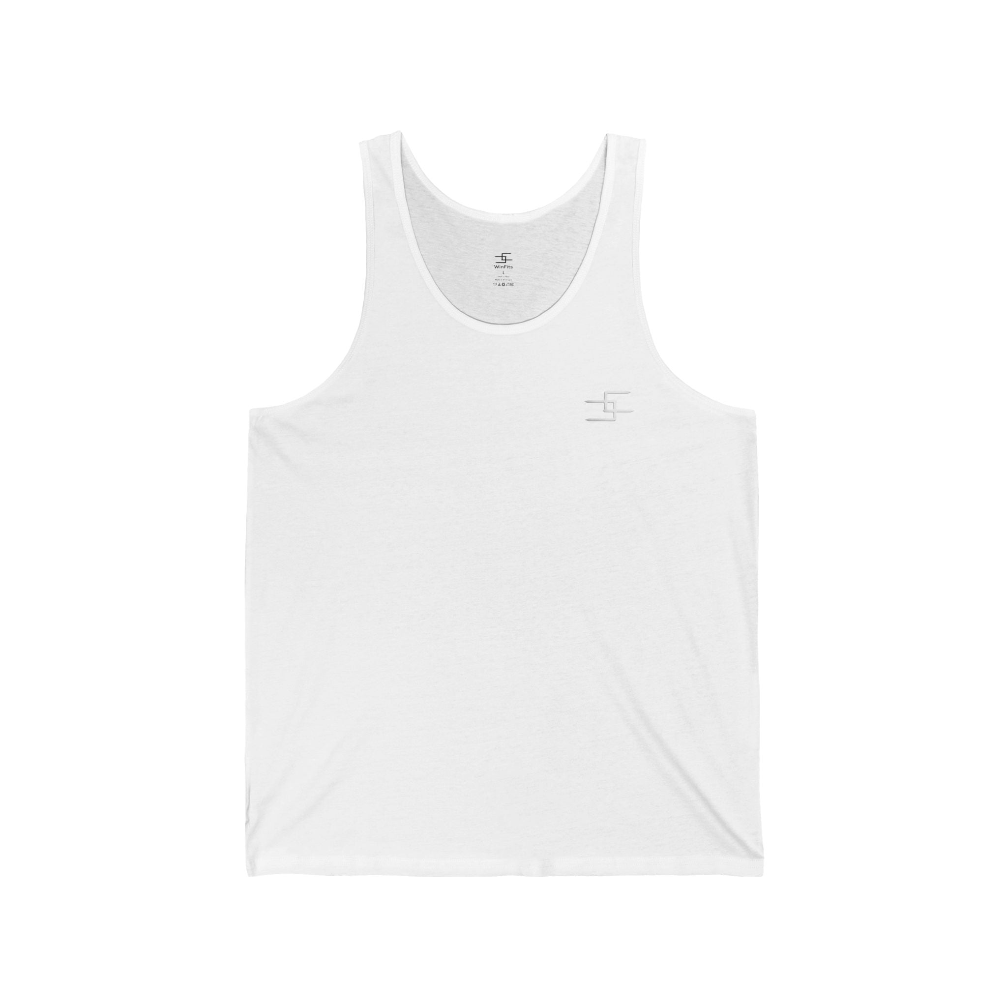 WINFITS Premium Muscle Tank – White Classic Sleeveless Tee